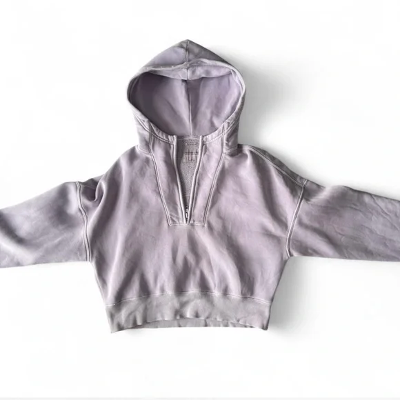 Abercrombie & Fitch Half Zip Lavender Hoodie - Picture 7 of 9
